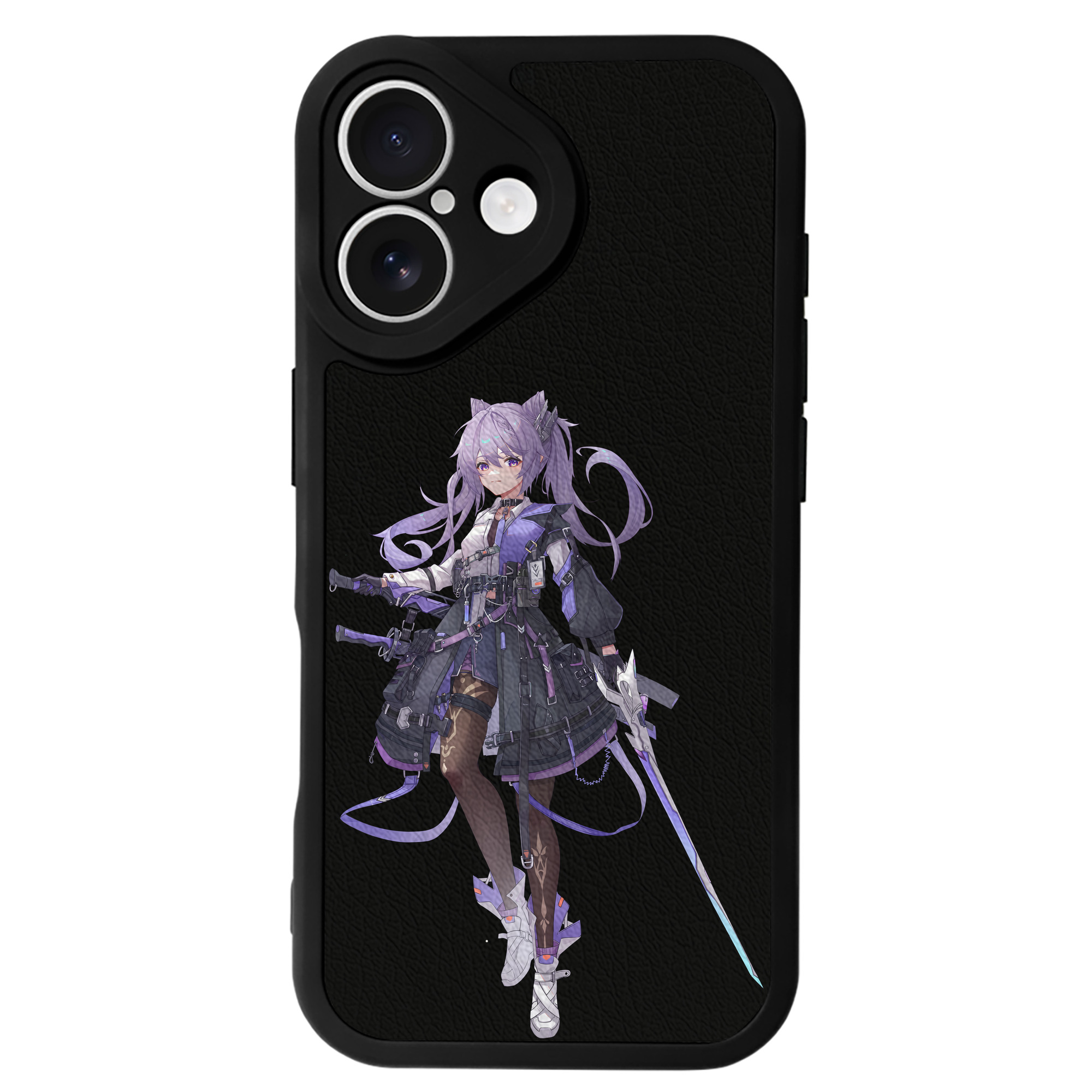 げんし神 刻晴 こくせい genshin Kokusei 【iPhone 16シリーズ対応】シリコンスマホケース（レザー調） 材質：シリコン